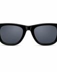 Peppers Chilmark sunglasses in Shiny Black Frame with Smoke Lens, front view on white