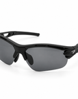 Peppers Grand Slam sunglasses in Matte Black Frame with Smoke Lens, three-quarter view on white