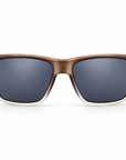 Peppers Low Rider sunglasses in Matte Grey Gradient Crystal Frame with Smoke Lens, front view on white