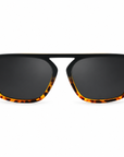 Peppers Milano sunglasses in Shiny Black to Shiny Tort Frame with G15 Lens, front view on white