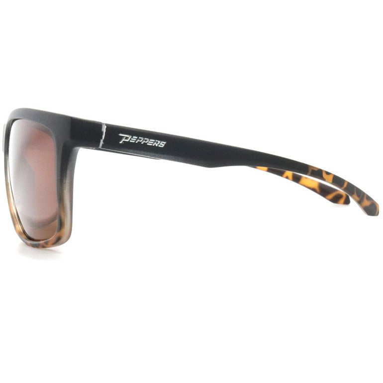 topwater sunglasses black brown tortoise fade with brown lens