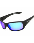 Cutthroat Sunglasses Matte Black Blue Mirror Lens