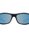 Cutthroat Sunglasses Matte Black with Blue Mirror lens