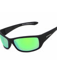 Cutthroat Sunglasses Matte Black with Green Mirror Lens
