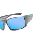 quiet storm sunglasses grey with blue mirror