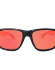 Beachcomber Sunglasses Matte Black with Red mirror