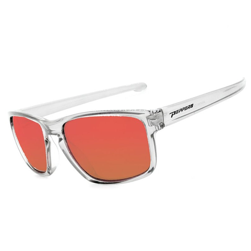 Hightide sunglasses crystal clear with red mirror