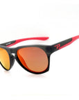 Mojo sunglasses black with red arms and red mirror lens