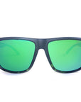 Dividend Matte black to green tortoise fade green mirror