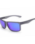 sunset blvd sunglasses grey with blue mirror lens