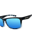 sunset blvd sunglasses Black to Ocean Blue Tort with Blue Mirror lens