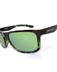 sunset blvd sunglasses black fade with green mirror lens