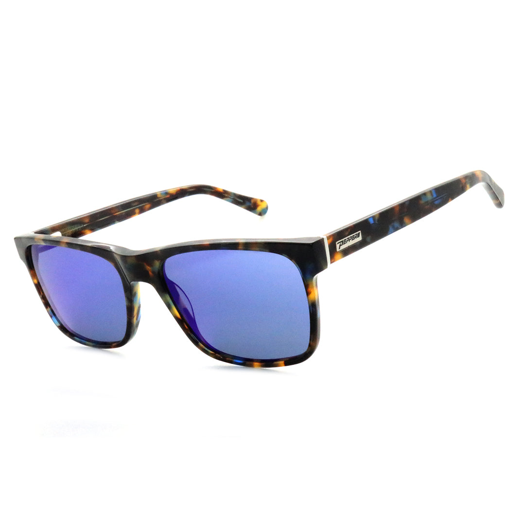 Peppers Salty Polarized Sunglasses Shiny Blue Tortoise / Blue Mirror
