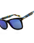 Point Break sunglasses shiny blue tortoise with smoke polarized diamond blue mirror