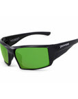 quiet storm sunglasses black with green mirror