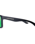 sunset blvd sunglasses black with green mirror lens