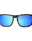 sunset blvd sunglasses tortoise shell with blue mirror lens