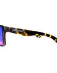 sunset blvd sunglasses tortoise shell with blue mirror lens
