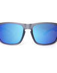 sunset blvd sunglasses grey with blue mirror lens