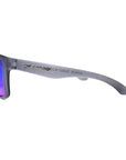 sunset blvd sunglasses grey with blue mirror