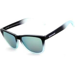 Breakers Sunglasses Black to Blue fade with blue mirror