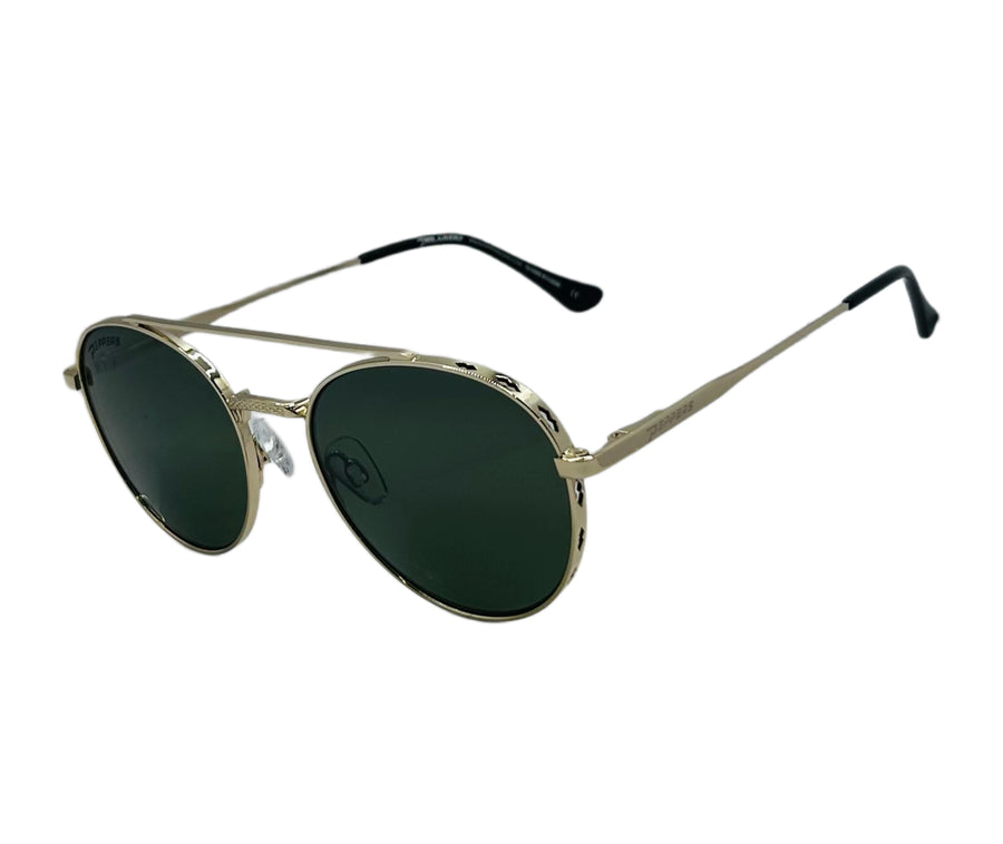 Mid Size Flip-Up Colored Mirror Lens Round Django Sunglasses 49mm - sunglass .la