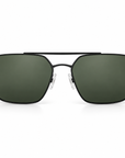 Peppers Defender sunglasses in Matte Black Frame with Smoke Lens, front view on white