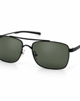 Peppers Defender sunglasses in Matte Black Frame with Smoke Lens, three-quarter view on white
