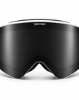 Peppers Glade Runner Pro goggles in Shiny White with Smoke, front view on white
