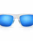 Peppers Grand Teton sunglasses in Matte Crystal Frame with Blue Revo Lens, front view on white