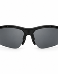 Peppers Grand Slam sunglasses in Matte Black Frame with Smoke Lens, front view on white