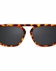 Peppers Milano sunglasses in Shiny Caramel Tort Frame with G15 Lens, front view on white