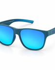 Peppers Sweetwater sunglasses in Dove Grey with Light Blue Mirror lens, three-quarter view on white