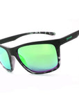 topwater sunglasses matte black tortoise fade with green mirror lens