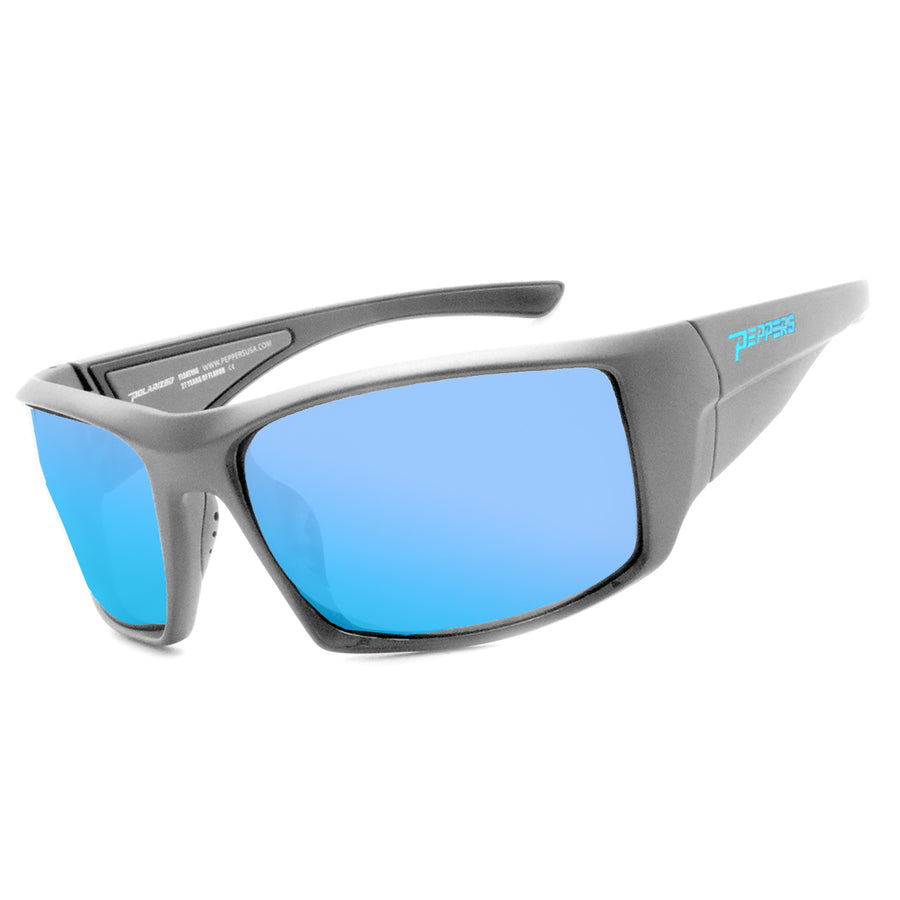 quiet storm sunglasses grey with blue mirror 