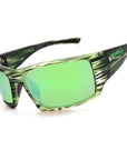 quiet storm sunglasses moss green with emerald green mirror
