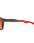 Mojo sunglasses black with red arms and red mirror lens