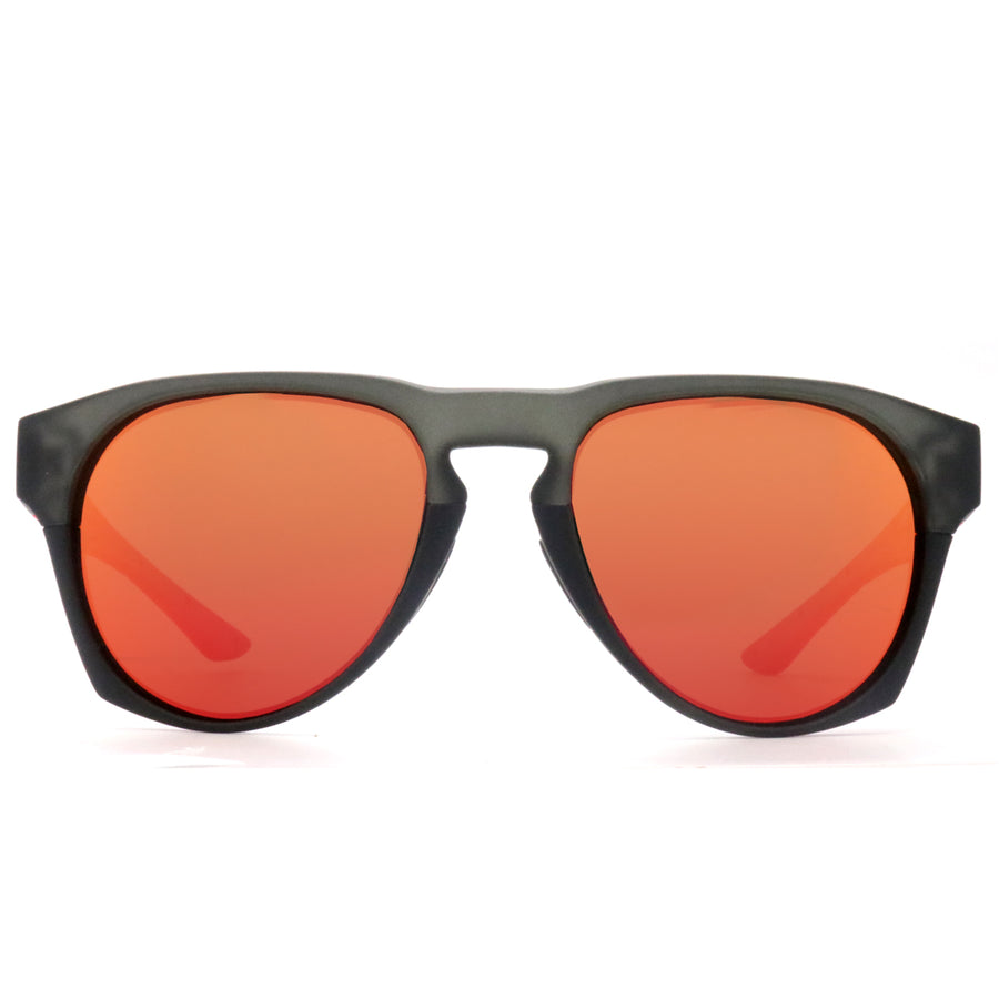 Mojo sunglasses black with red arms and red mirror lens