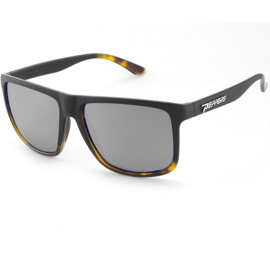 Dividend sunglasses Matte black fade to tortoise with smoke lens