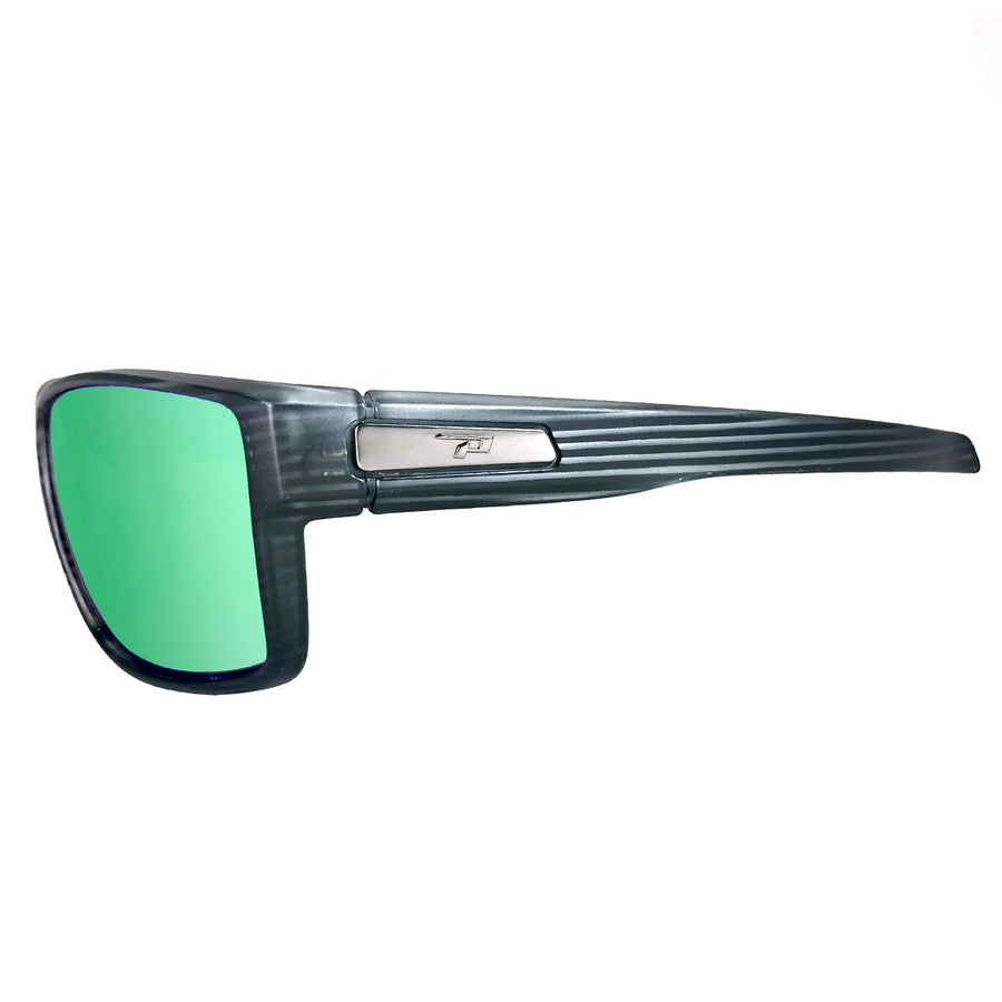 Gambler sunglasses grey with green mirror