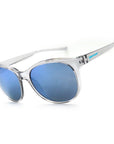 Carlita Sunglasses Light Crystal Grey with Blue Revo Polarized 