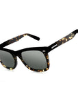 Point break sunglasses shiny black to tortoise fade with smoke polarized lens