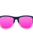 Breakers Sunglasses Black To Pink Fade with Pink Mirror