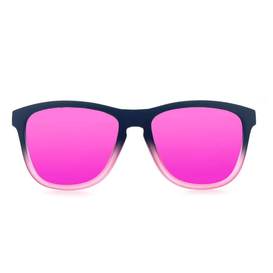 Breakers Sunglasses Black To Pink Fade with Pink Mirror