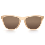 spitfire sunglasses milky caramel tortoise temples with brown polarized silver flash mirror lens