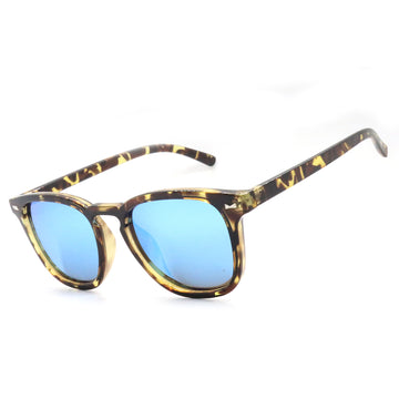 Ohana sunglasses shiny tortoise shell with blue mirror