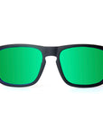 sunset blvd sunglasses black with green mirror lens