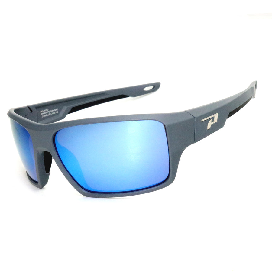 skipper sunglasses grey with blue mirror lens